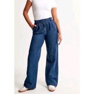 Abercrombie & Fitch Indigo Wide Leg Jeans